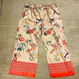 Zara Floral Wide Leg Pants - Multicolor